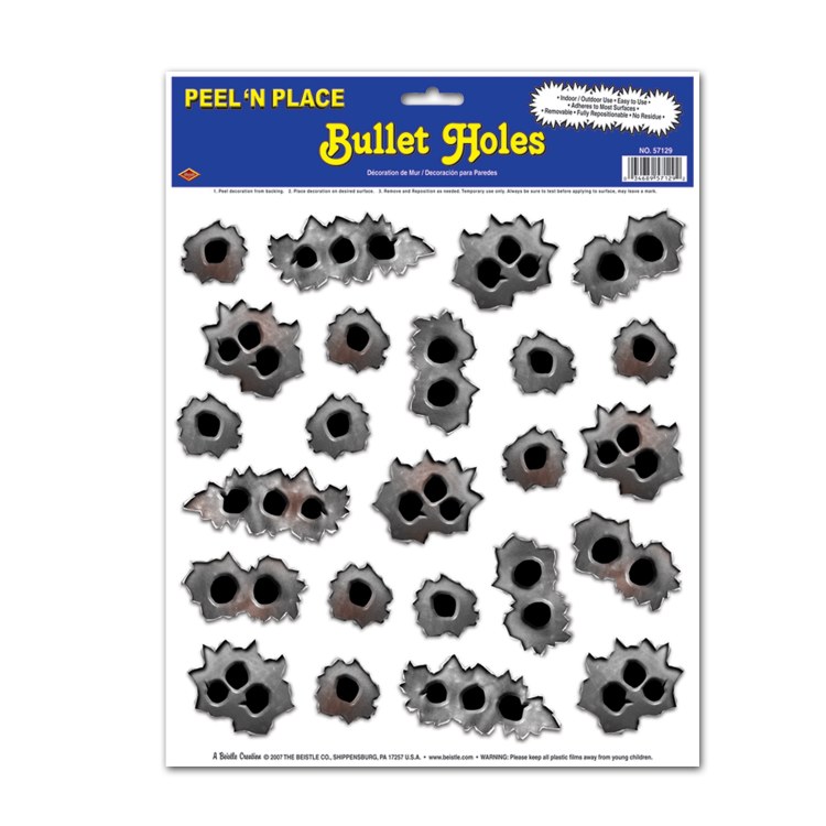Bullet Hole Wall Clings