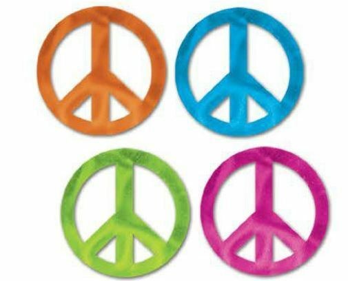 Cutouts Peace Signs Metallic