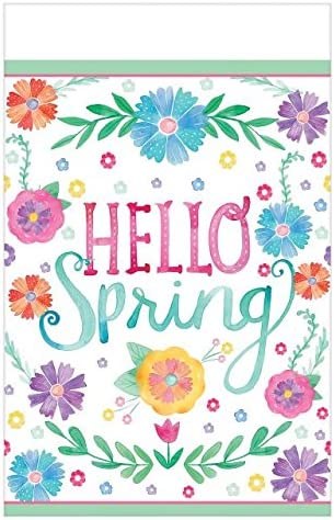 Watercolor Spring Plastic Tablecover