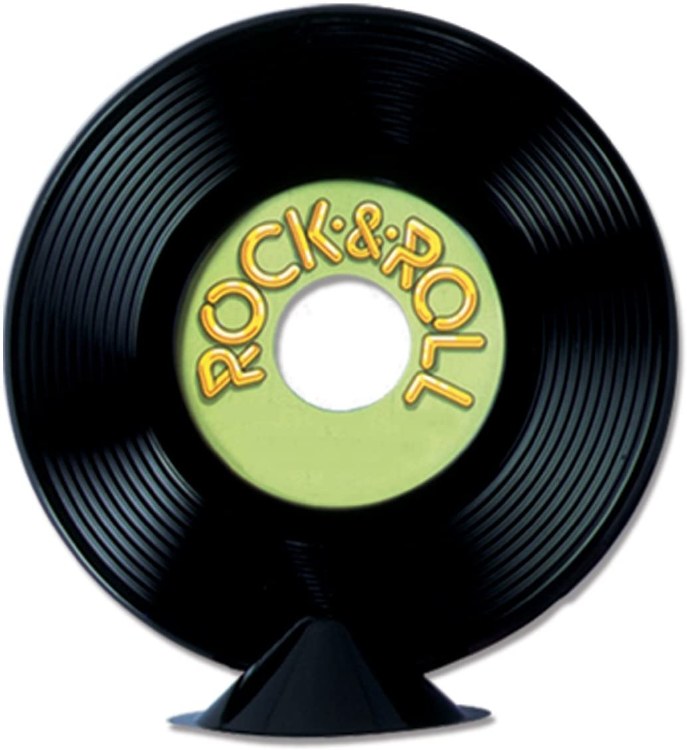 Black Record Vinyl Centerpiece