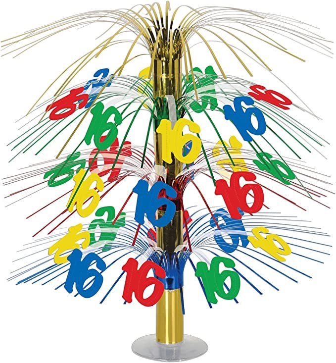 16th Birthday Rainbow Centerpiece