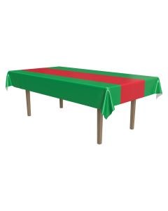 Red &amp; Green Plastic Tablecover