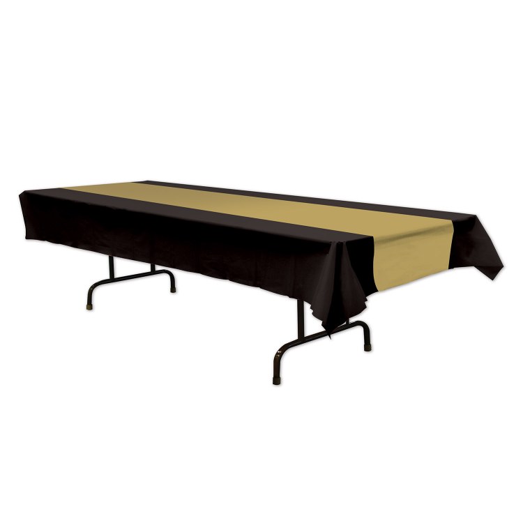Tablecover Pl Blk/Gld