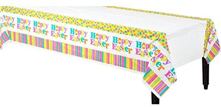 Easter Expressions Plastic Tablecover ~ 54in. x 103in.