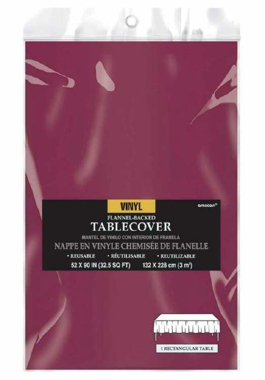 Berry Flannel Back Tablecover