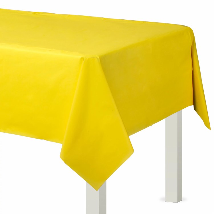 Sunshine Yellow Flannel-Backed Tablecover