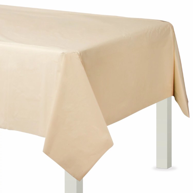 Vanilla Creme Flannel Backed Tablecover