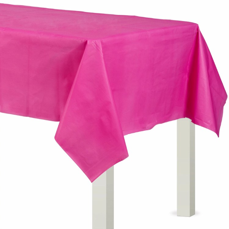 Bright Pink Vinyl Tablecover