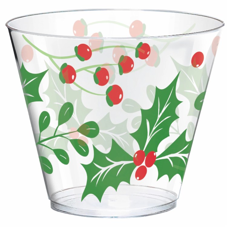 Holly 9oz Plastic Tumbler 40ct