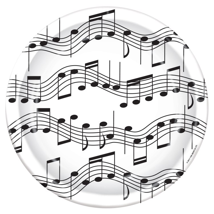 Music Note 9in Plate