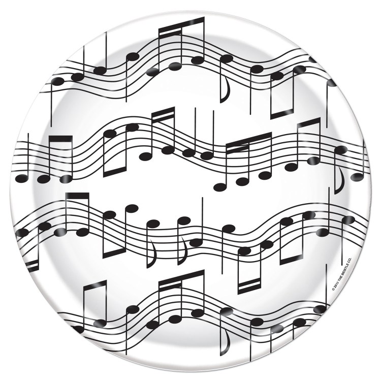 Music Notes 7in Plate