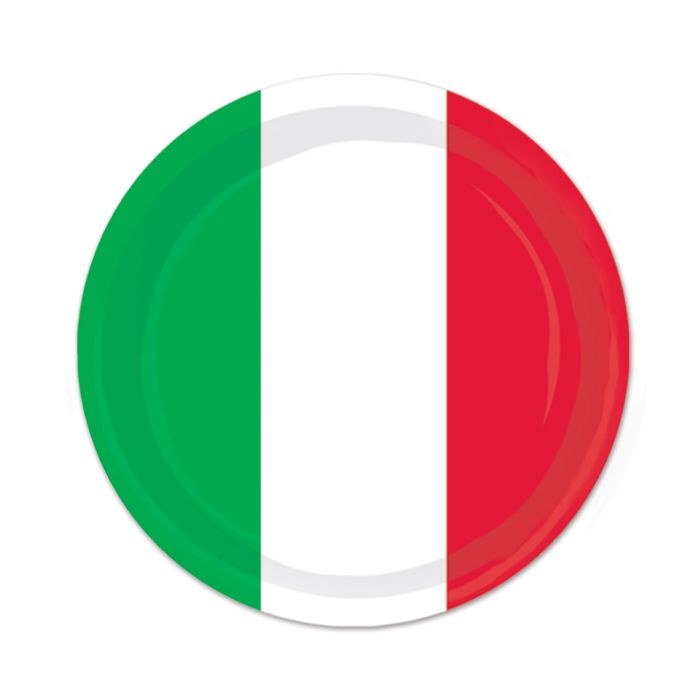 Red/White/Green 7in Plate