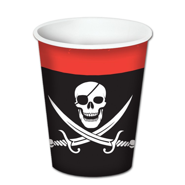 Pirate Hot/Cold 9oz. Paper Cups • 8 Pack