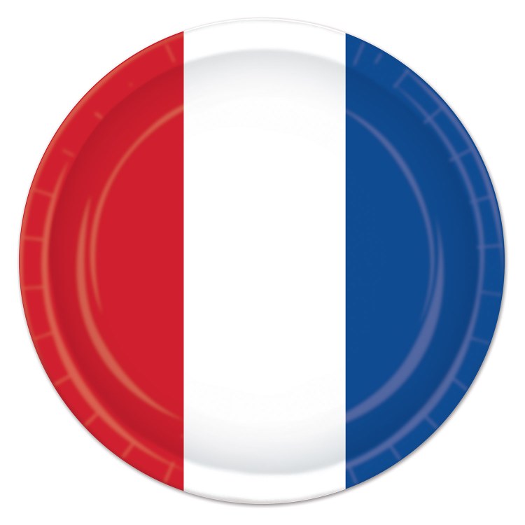 RWB 9&quot; Plates 8ct