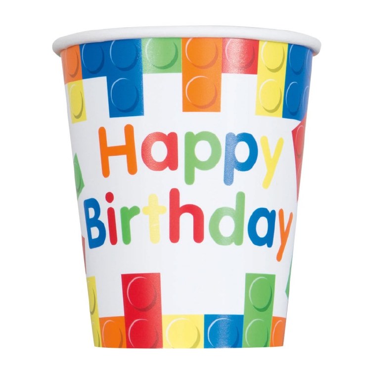 Lego Birthday Cups 9oz 8ct