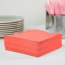 Coral Lunch Napkins 50ct