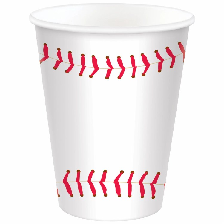 Baseball 12oz Paper Cups 20ct