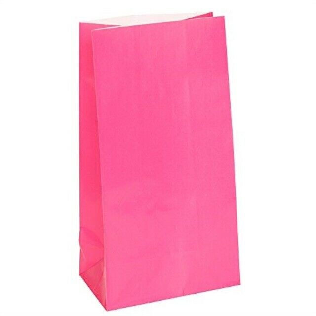 Bags Paper Hot Pink 12pk