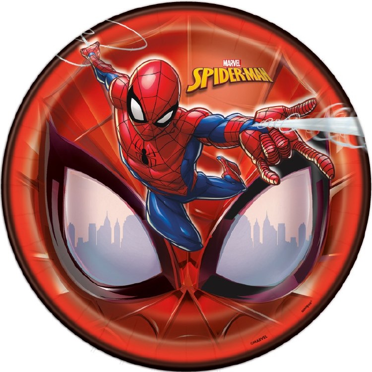 Spide-Man 9" Plates 8ct