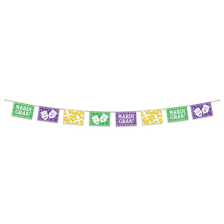 Mardi Gras Flag Pennant Banner