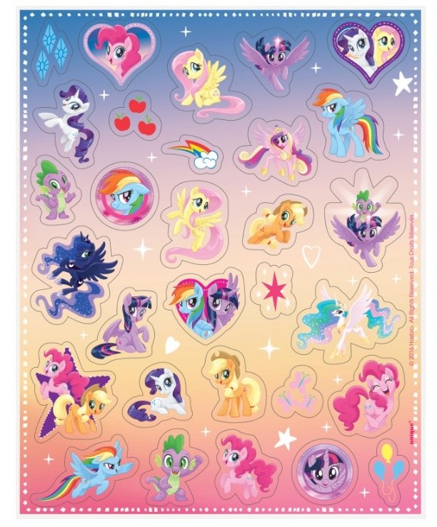 My Lil Pony Sticker Sheet 4ct