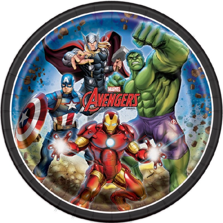 Avengers Plates 9" 8ct