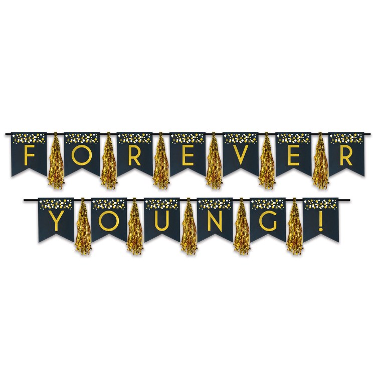 Forever Young Tassel Banner