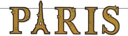 Paris Gold Glitter Banner