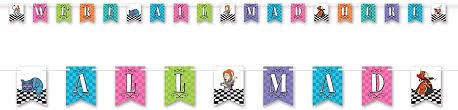 We're All  Mad Here Pennant Banner