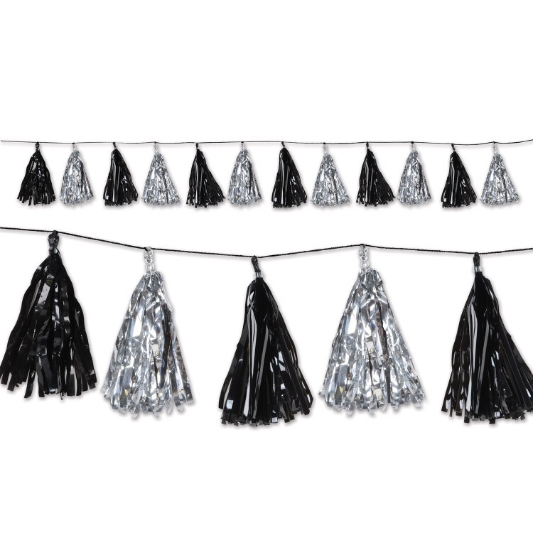Tassel Garland Black/Silver 8ft