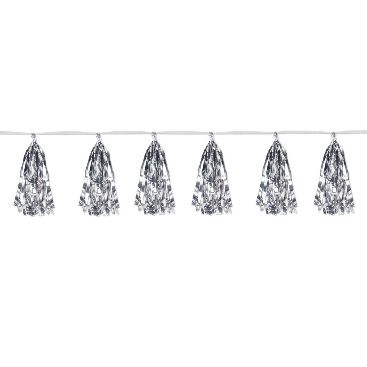 Tassel Garland Silver 8ft