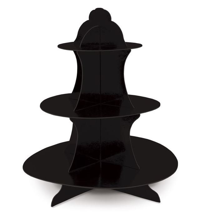 Cupcake Stand Tiered Black