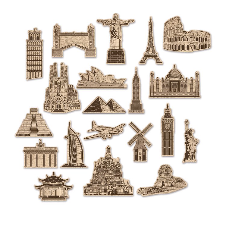 Around the World Cutouts