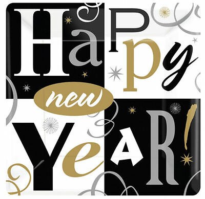 New Years Square 10.25in Plates