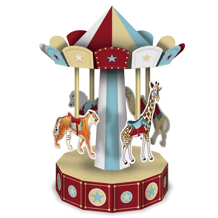 3D Vintage Circus Centerpiece