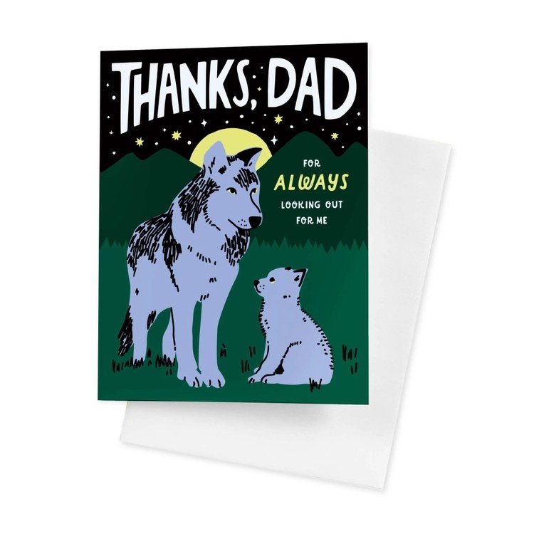 Thanks Wolf Dad and Cub • Blank Inside