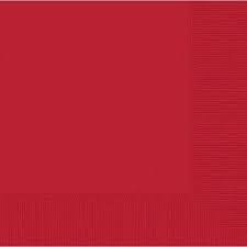 Apple Red Beverage Napkins 40ct