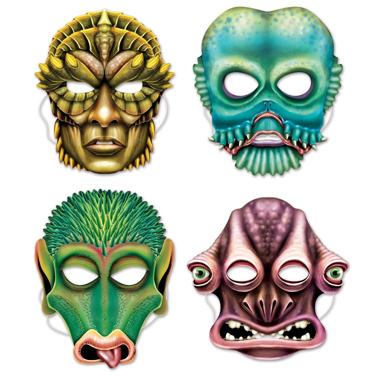 Masks Alien Paper 4pk