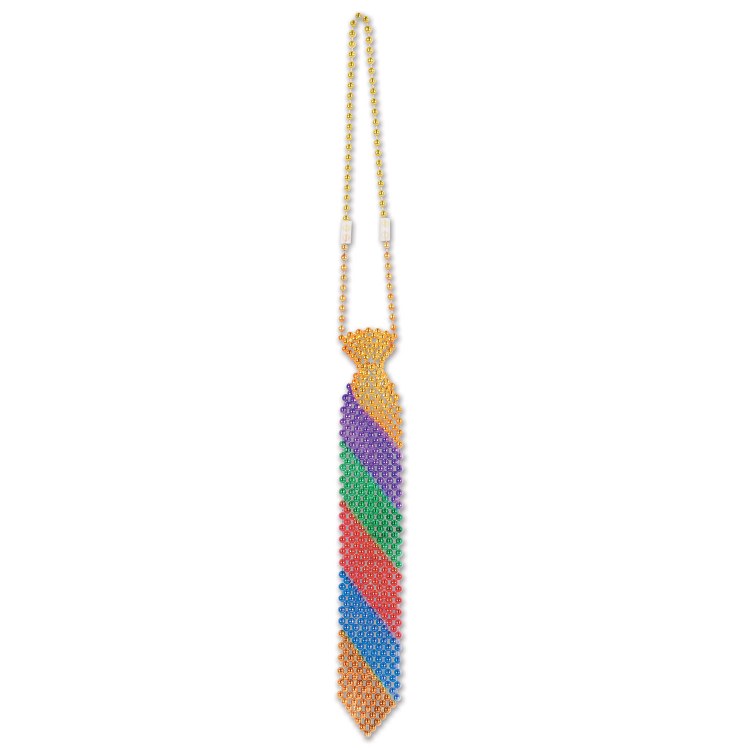 Beads Neck Tie Rainbow