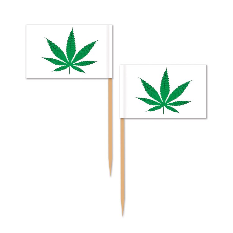Picks Weed Pot Leaf Flags
