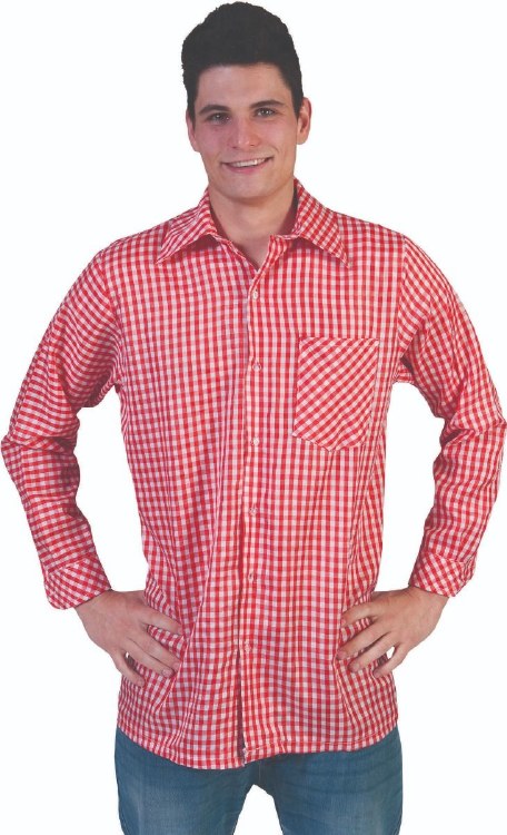 Checkered Shirt Red/White S