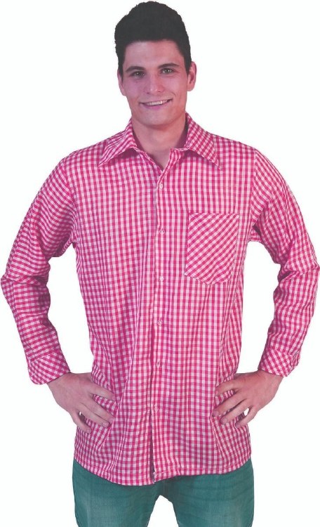 Checkered Shirt Pink/White S