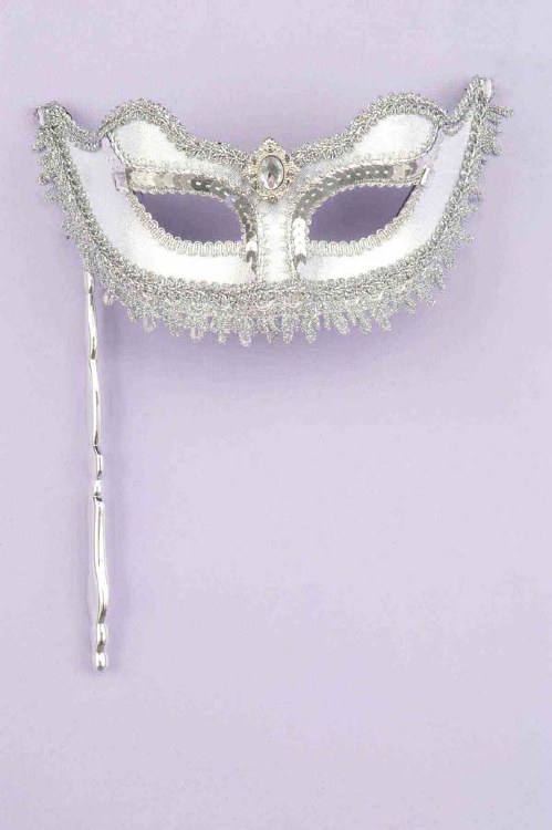 Mask w/ Stick Silver