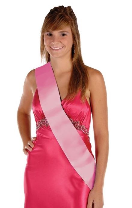 Blank Satin Sash Pink