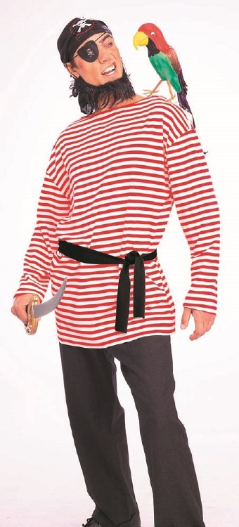 Pirate Shirt Red/White Striped