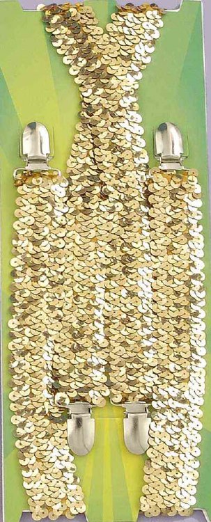 Suspenders Sequin Gold