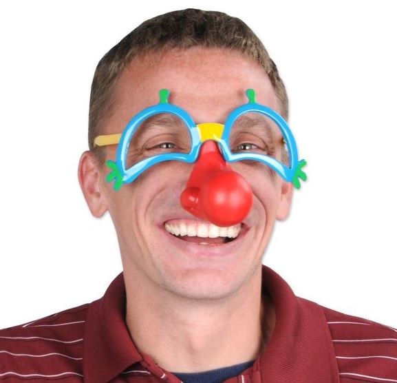Clown Glasses w/Nose