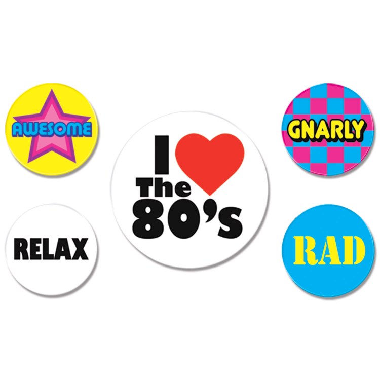 Buttons Totally 80's Party