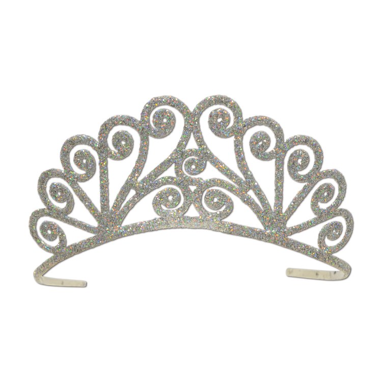 Tiara Silver Glittered