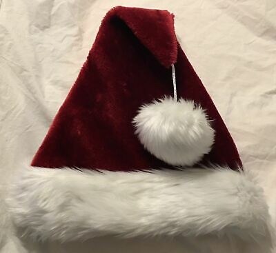 Hat Santa Velvet Plsh Burgandy